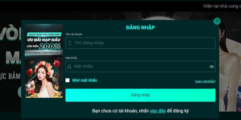 Giao diện đăng nhập vào Letou trên trình duyệt máy tính chuẩn quốc tế